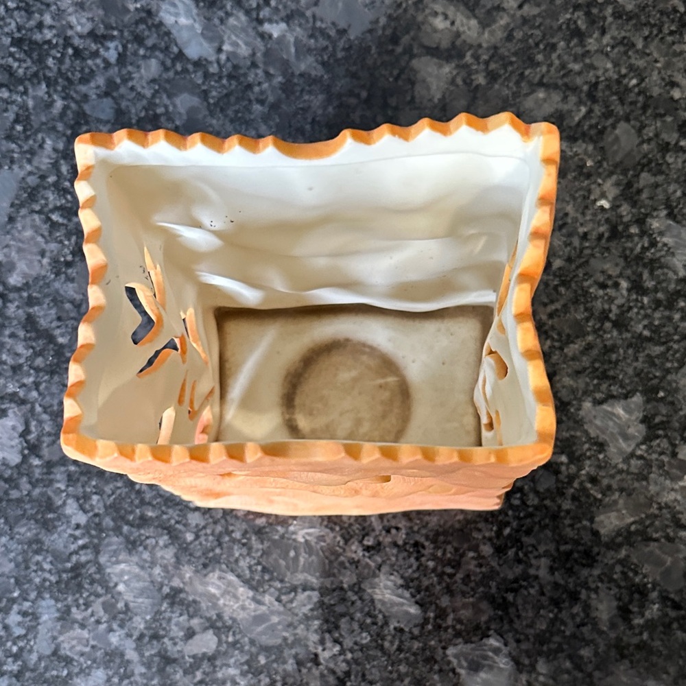 PartyLite Orange Pumpkin Luminary 6” Candle Holder Ceramic Halloween Fall GUC - Picture 7 of 11